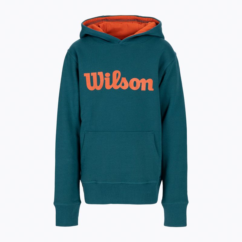 Кофта тенісна дитяча Wilson Script Cotton PO Hoody блакитна WRA769219