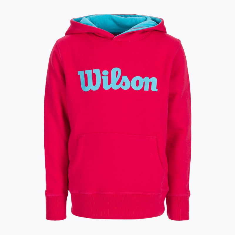 Кофта тенісна дитяча Wilson Script Cotton PO Hoody рожева WRA769221