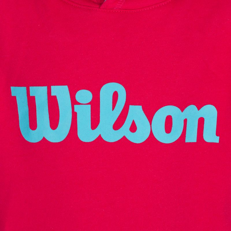 Кофта тенісна дитяча Wilson Script Cotton PO Hoody рожева WRA769221 3