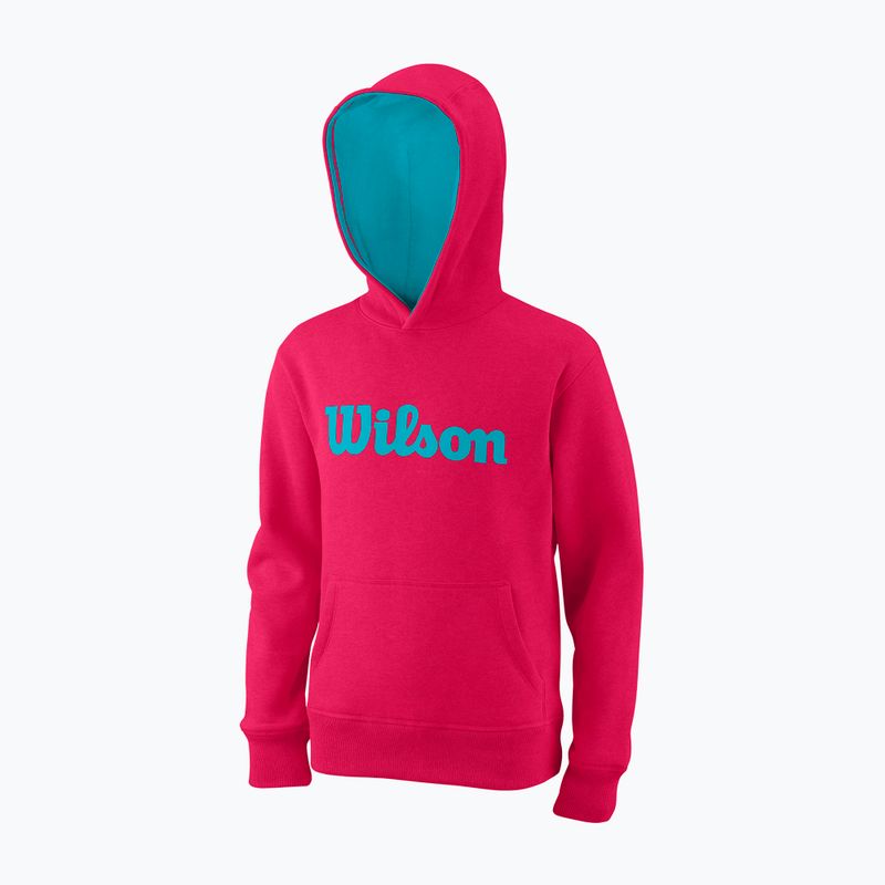 Кофта тенісна дитяча Wilson Script Cotton PO Hoody рожева WRA769221 5