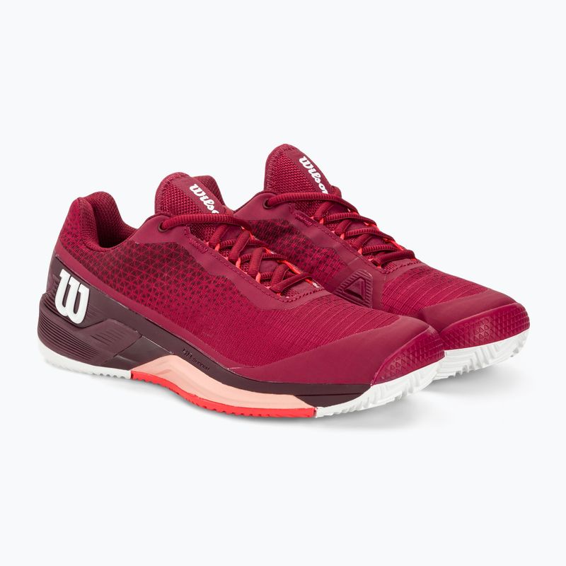 Кросівкі тенісні жіночі Wilson Rush Pro 4.0 Clay beet red/white/tropical peach 4