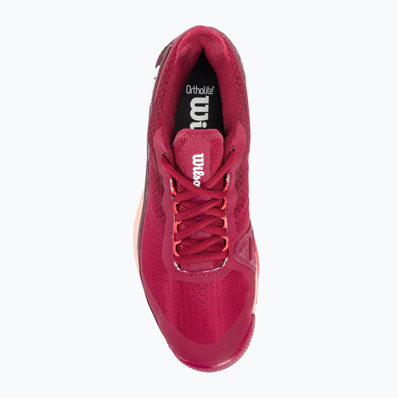 Кросівкі тенісні жіночі Wilson Rush Pro 4.0 Clay beet red/white/tropical peach 6