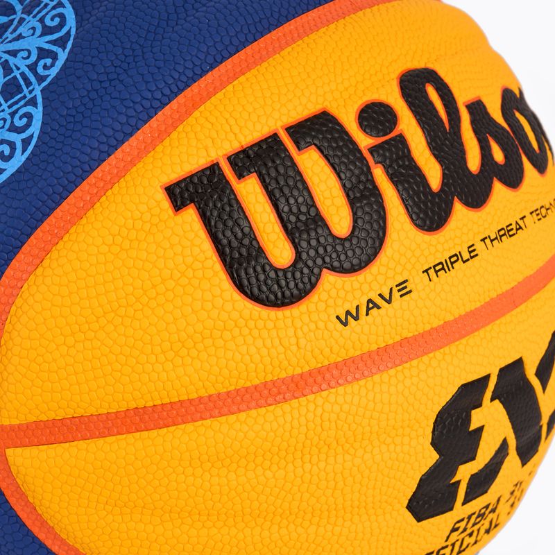 М'яч баскетбольний Wilson Fiba 3x3 Game Ball Paris Retail 2024 blue/yellow розмір 6 3