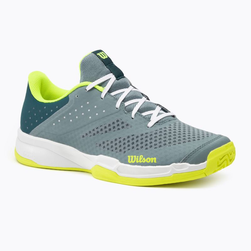 Кросівки для тенісу чоловічі Wilson Kaos Stroke 2.0 stormy sea/deep teal/safety yellow