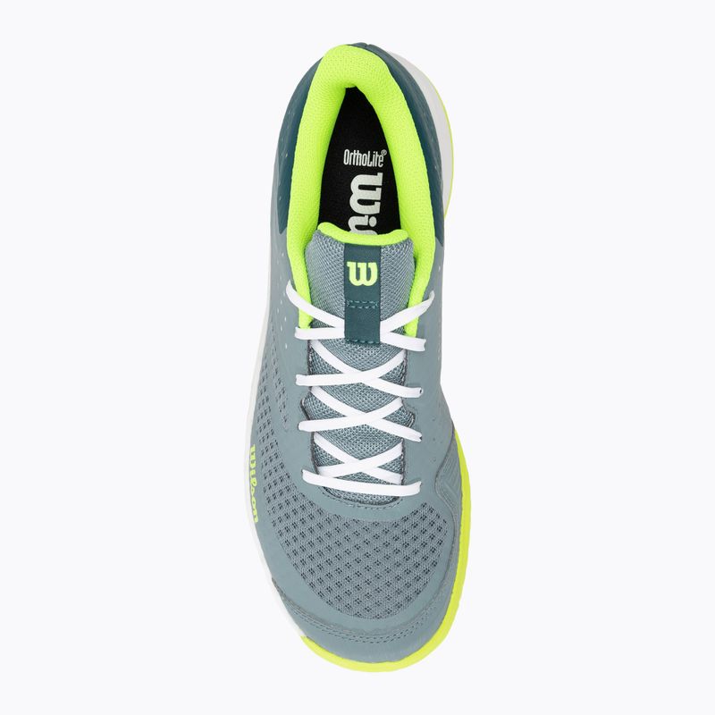 Кросівки для тенісу чоловічі Wilson Kaos Stroke 2.0 stormy sea/deep teal/safety yellow 5