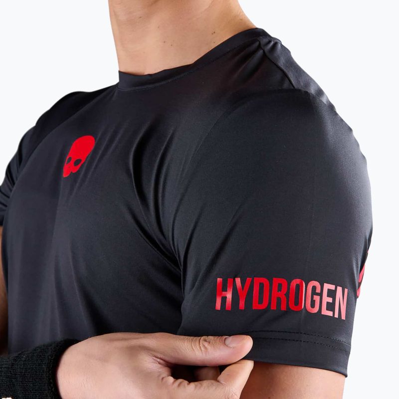 Футболка тенісна чоловіча HYDROGEN Panther Tech Tee black/red 4