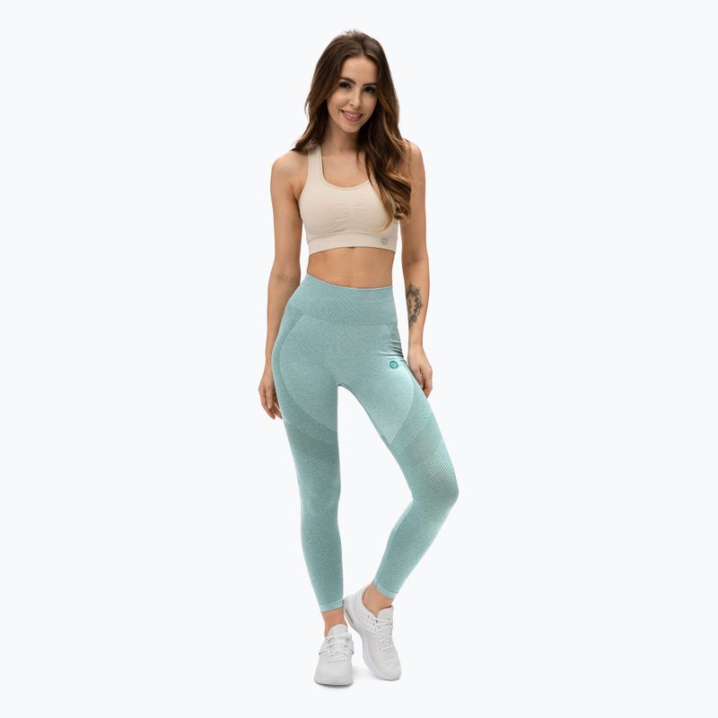 Легінси тренувальні жіночі Gym Glamour Green Fusion 337 2