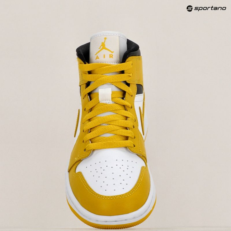 Кросівки жіночі Nike Air Jordan 1 Mid white/black/vivid sulfur 9