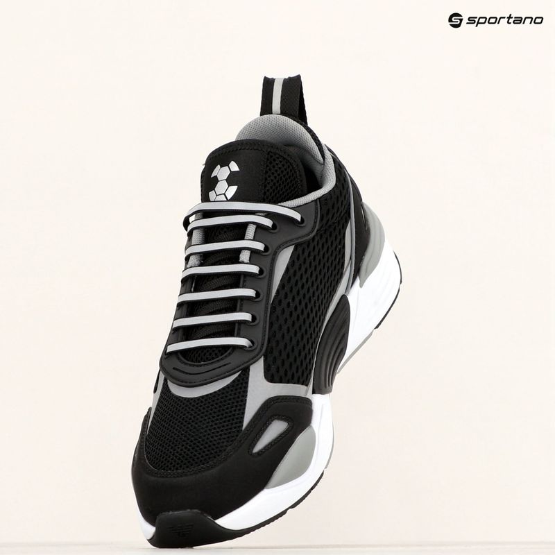 EA7 Emporio Armani Ace Runner Mesh чорні/сріблясті кросівки 10