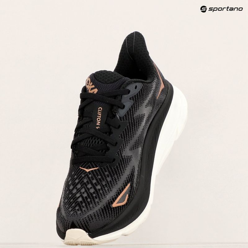 Кросівки для бігу жіночі HOKA Clifton 9 black/rose gold 18