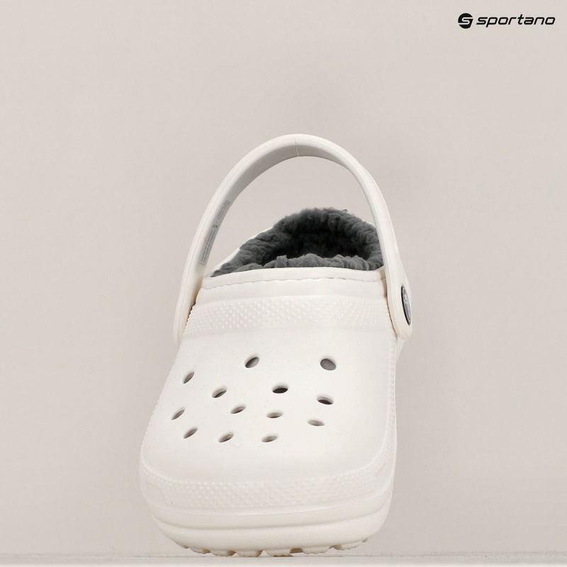 Шльопанці дитячі Crocs Classic Lined Clog Kids white/grey 10