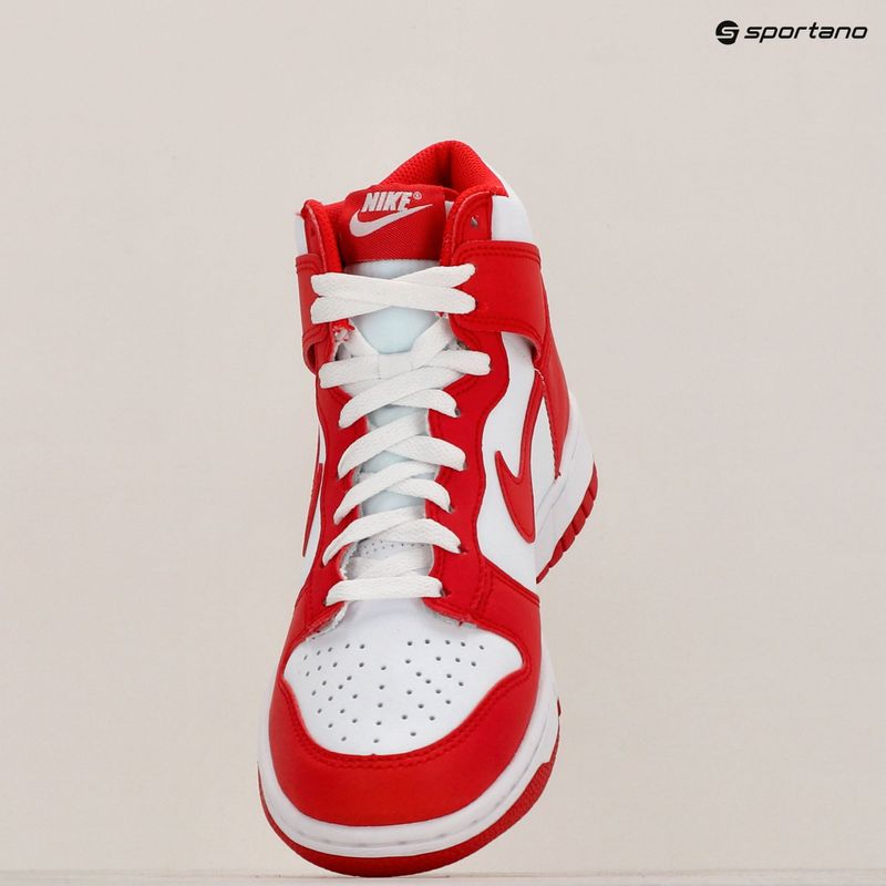 Кросівки Nike Dunk High white/university red 9