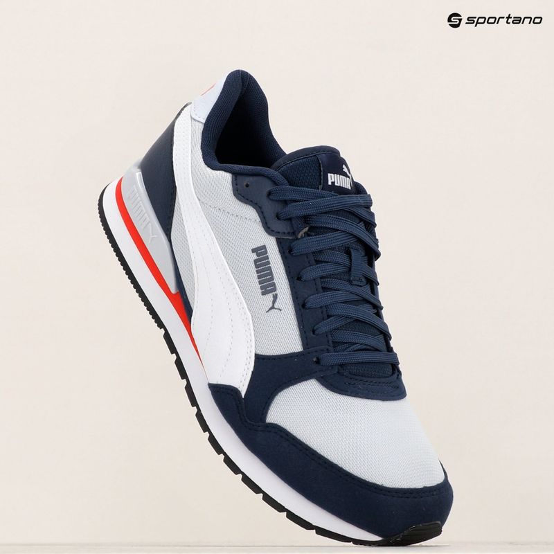 Кросівки PUMA ST Runner v3 Mesh silver mist/white/club navy/for all time red/black 14