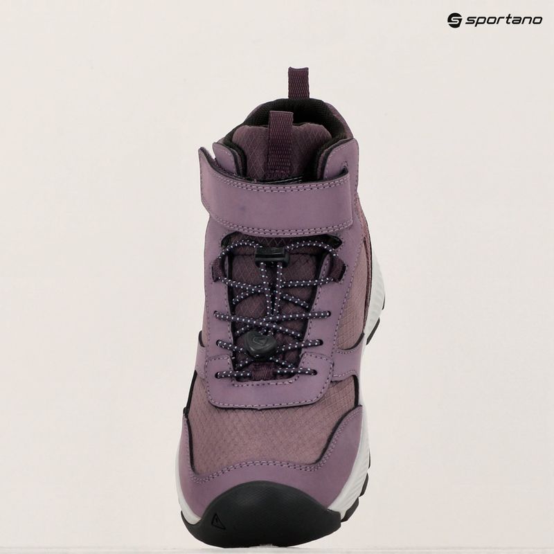 Дитячі туристичні черевики KEEN Skua Mid WP JR black plum/слива perfect 9