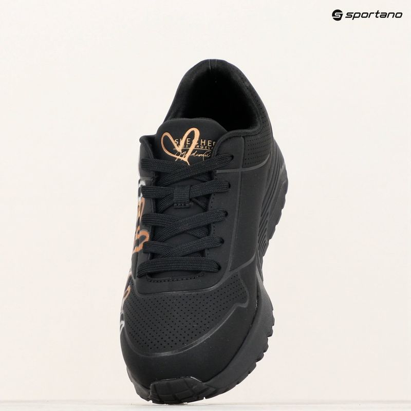 Кросівки дитячі SKECHERS JGoldcrown Uno Lite Metallic Love black/gold 11