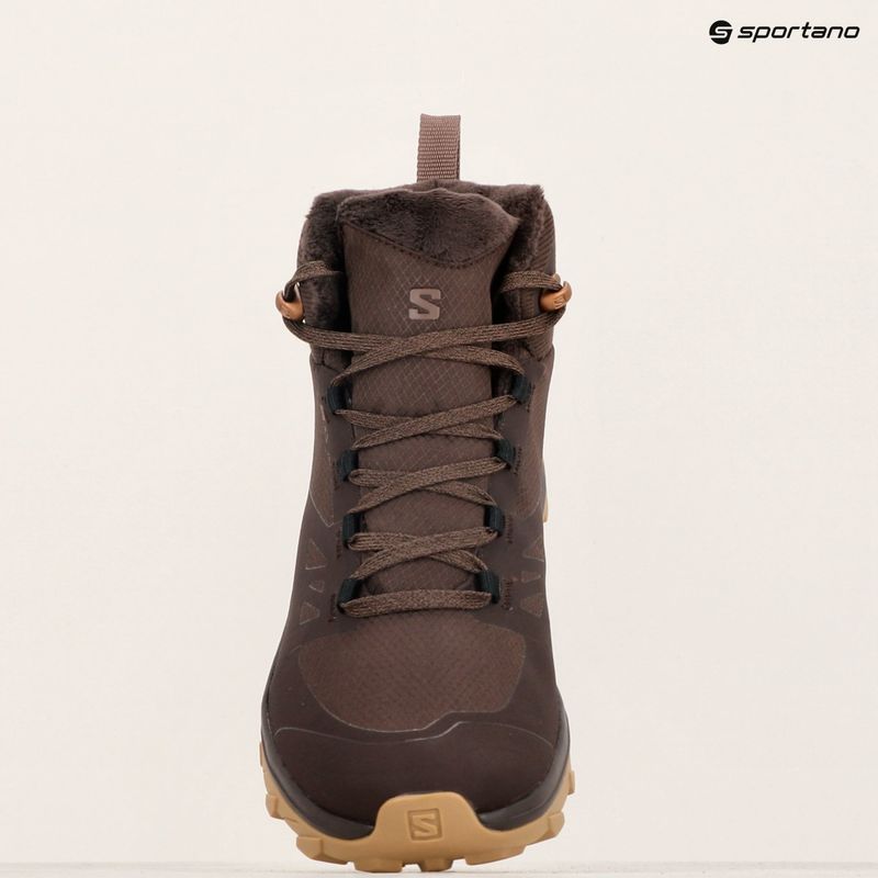 Черевики туристичні жіночі Salomon Outsnap CSWP black coffee/peppercorn/gum 16