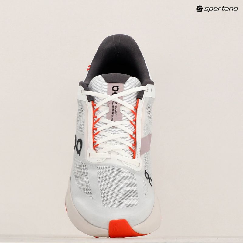 Кросівки для бігу чоловічі On Cloudsurfer Next white/flame 16
