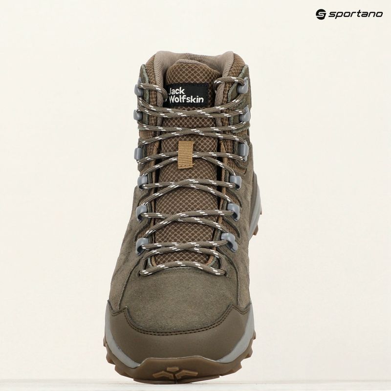 Черевики трекінгові чоловічі Jack Wolfskin Refugio Texapore Mid cold coffee 9