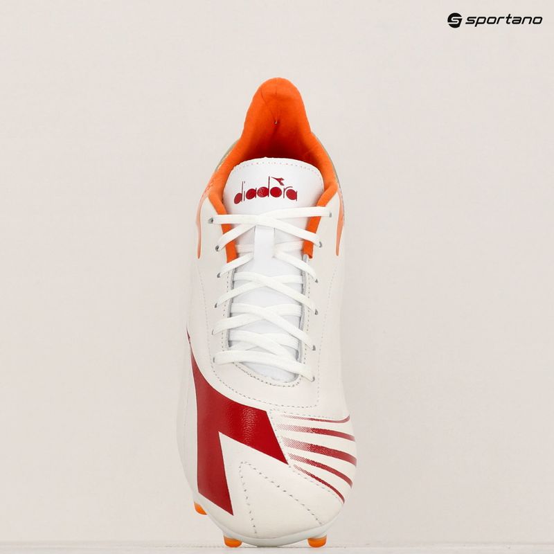 Кросівки футбольні чоловічі Diadora Maximus LT SLP12 white/chili pepper/russet orange 15