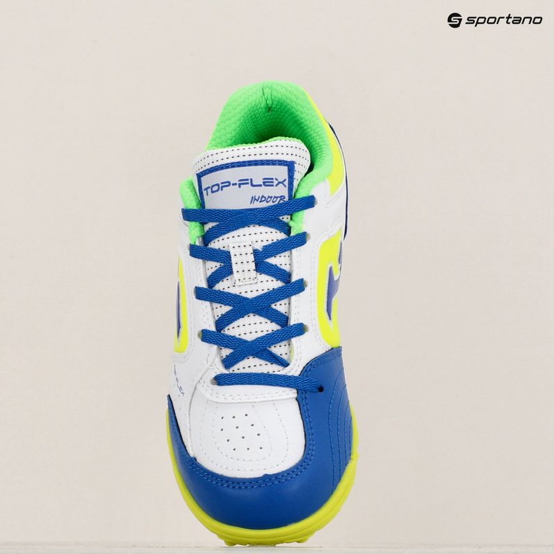 Дитячі футбольні бутси Joma Top Flex TF білий/королівський синій 11
