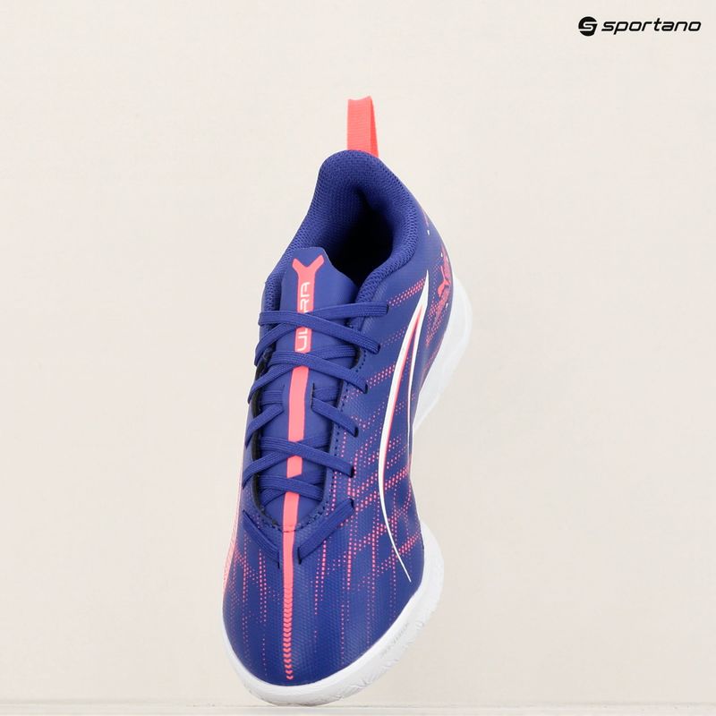 Кросівки футбольні дитячі PUMA Ultra 5 Play IT Jr lapis lazuli/puma white/sunset gloe 8