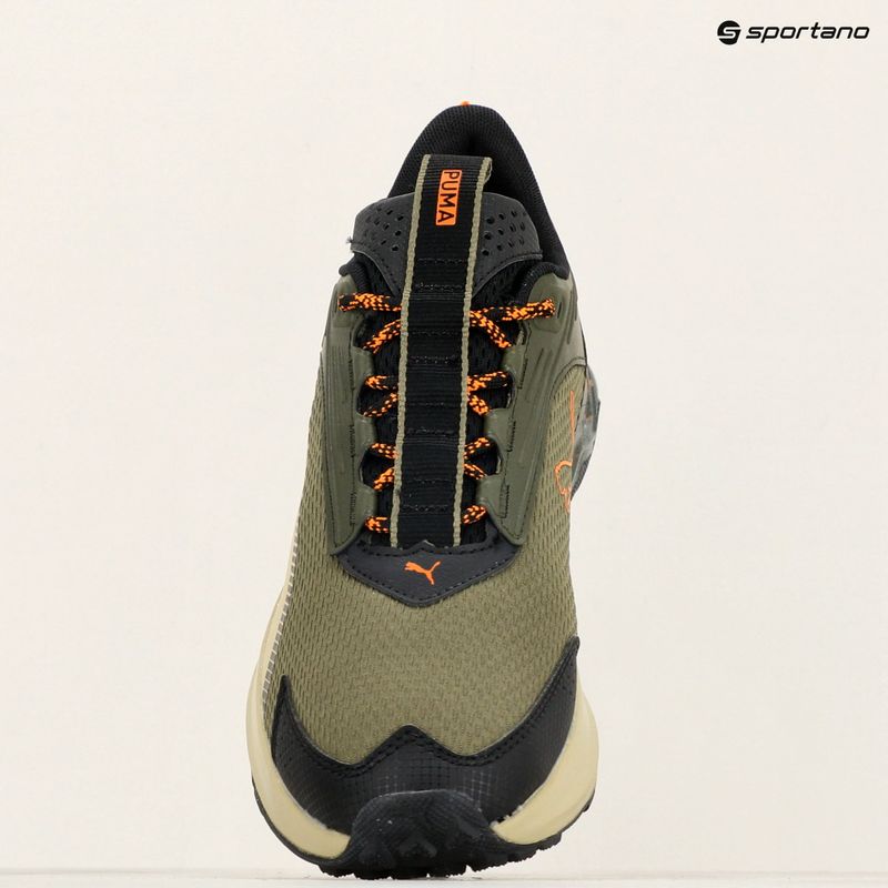 Чоловічі бігові кросівки PUMA Extend Lite Trail landslide темно-оливкові / пума чорні 9