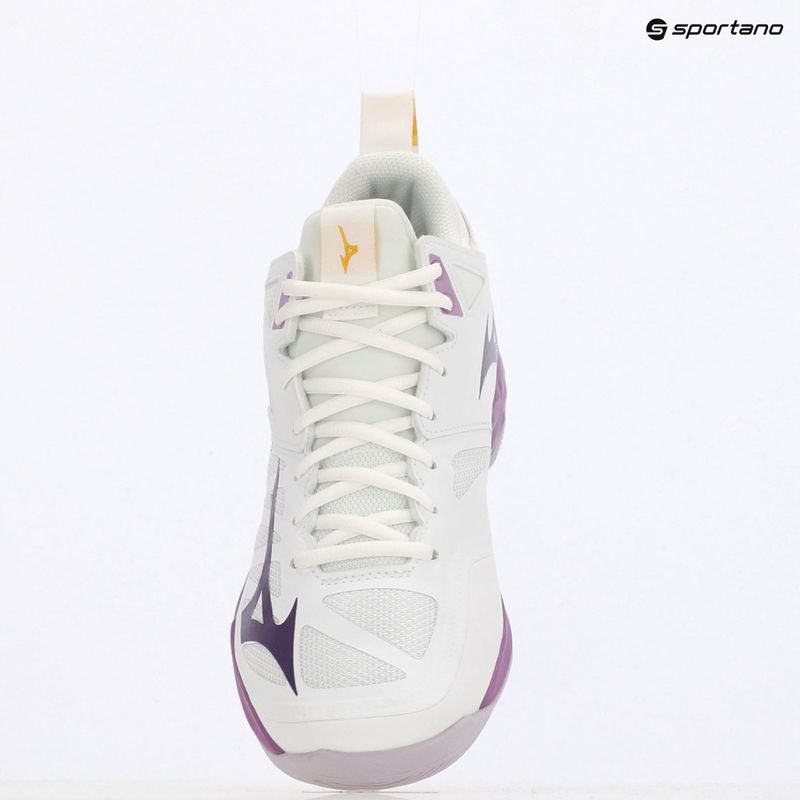 Кросівки для волейболу жіночі Mizuno Wave Dimension Mid white/patrician purple/quince 12