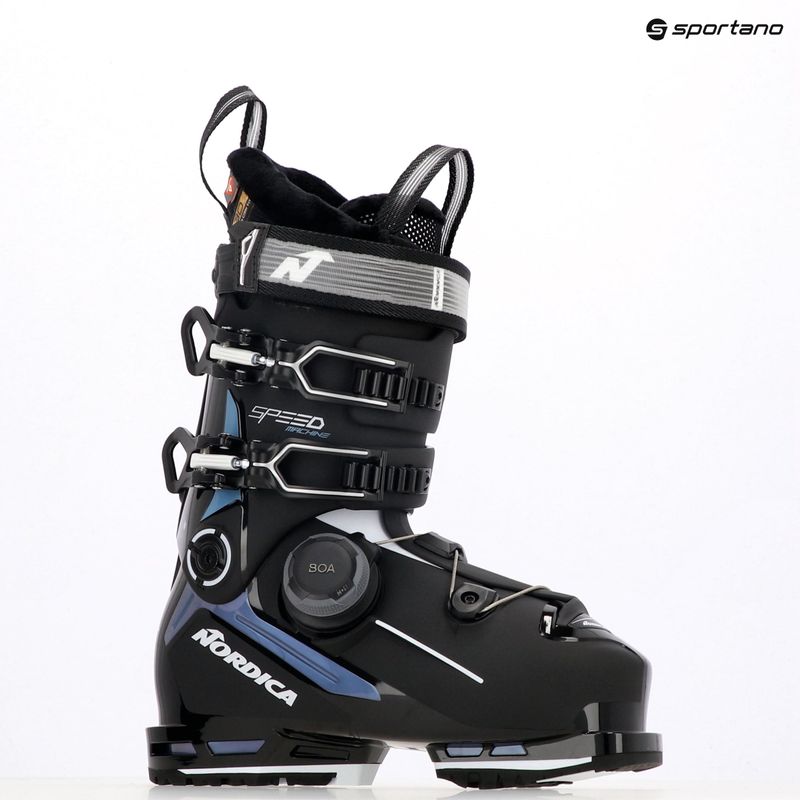 Черевики гірськолижні жіночі Nordica Speedmachine 3 BOA 95 W GW black/light blue/white 14