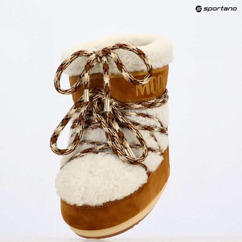 Черевики зимові жіночі Moon Boot Icon Low Shearling whisky/off white 9