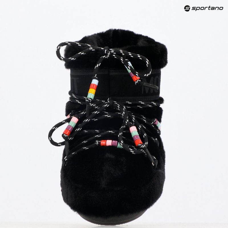 Черевики зимові жіночі Moon Boot Icon Low Faux Fur Beads black 9
