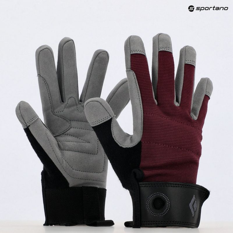 Рукавиці для скелелазіння жіночі Black Diamond Crag bordeaux 6