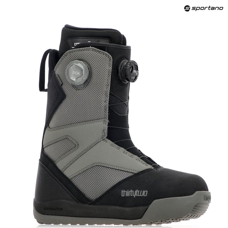 Черевики сноубордичні чоловічі ThirtyTwo Stw Double Boa '24 black/charcoal 11