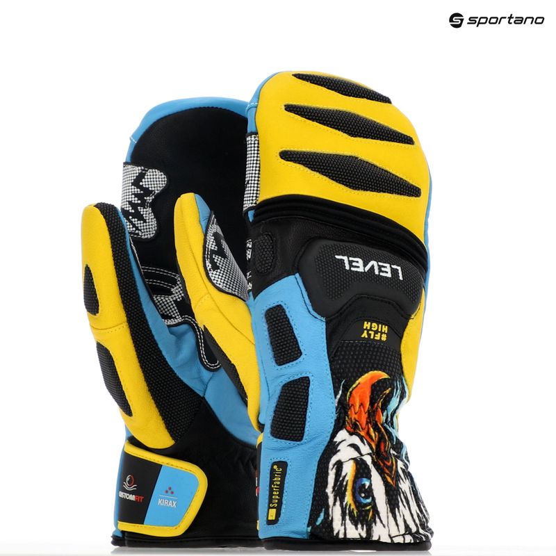 Рукавиці гірськолижні Level SQ CF Mitt yellow/blue 9