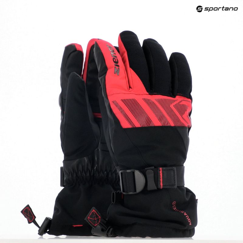 Рукавиці гірськолижні чоловічі ZIENER Ghalion Aquashield black/red salsa 8