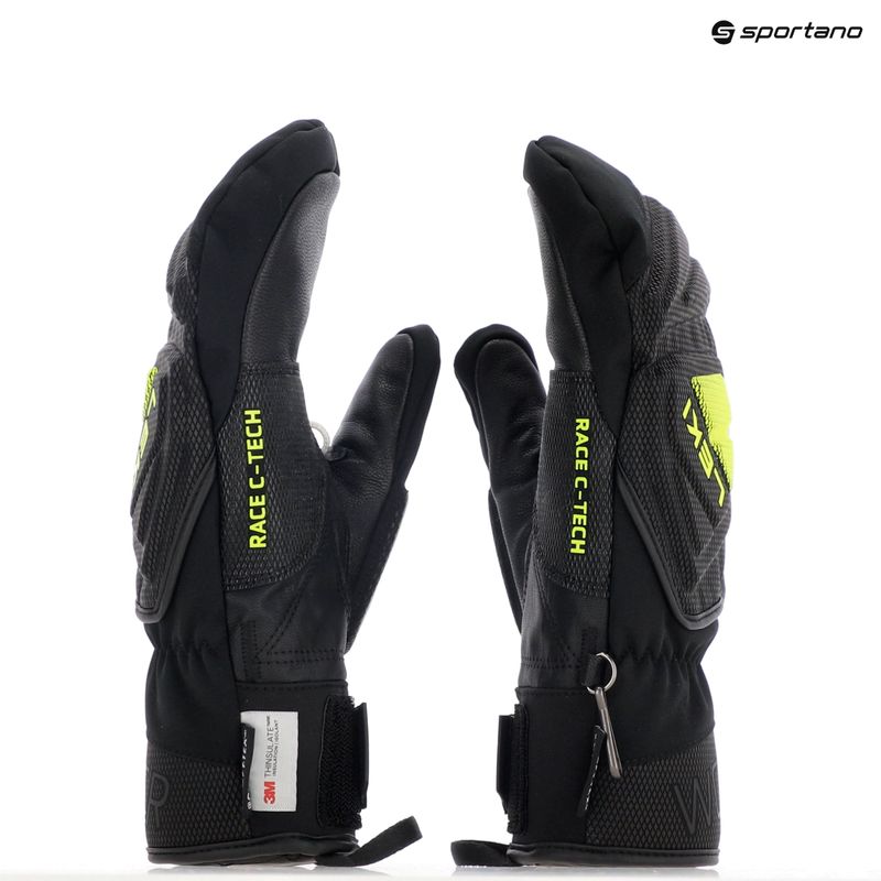 Рукавиці гірськолижні чоловічі LEKI WCR C-Tech 3D Mitt black/ ice lemon 9