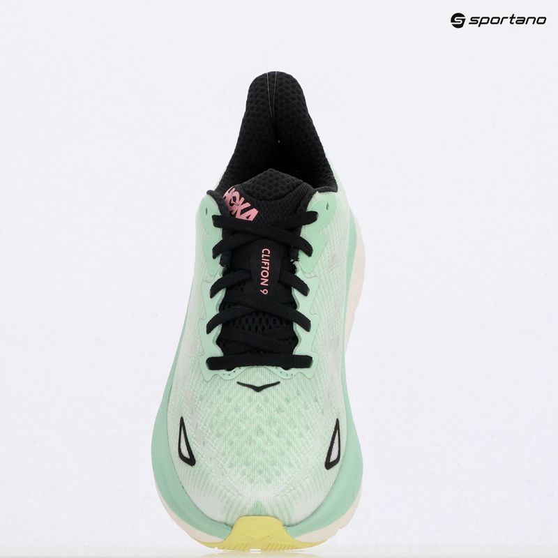 Жіночі бігові кросівки HOKA Clifton 9 м'ята флюорит/сніговий тал 9
