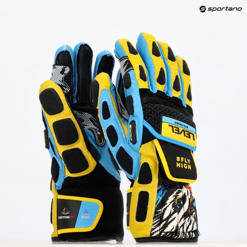 Рукавиці гірськолижні Level Worldcup CF yellow/blue 8