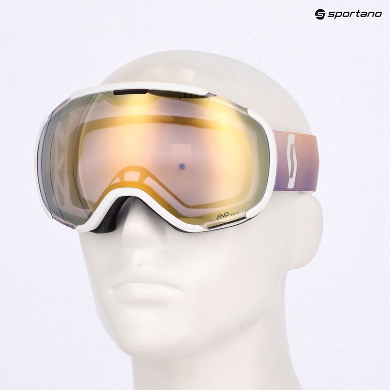Окуляри гірськолижні SCOTT Faze II LS white/soft pink/light sensitive bronze chrome 7