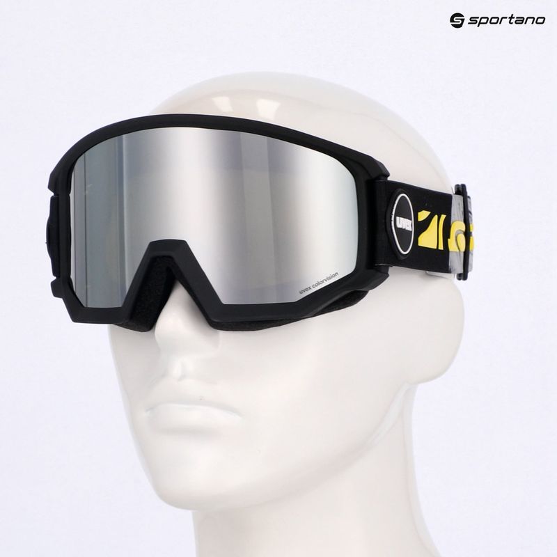 Окуляри лижні UVEX Athletic CV black matt/mirror silver green 7