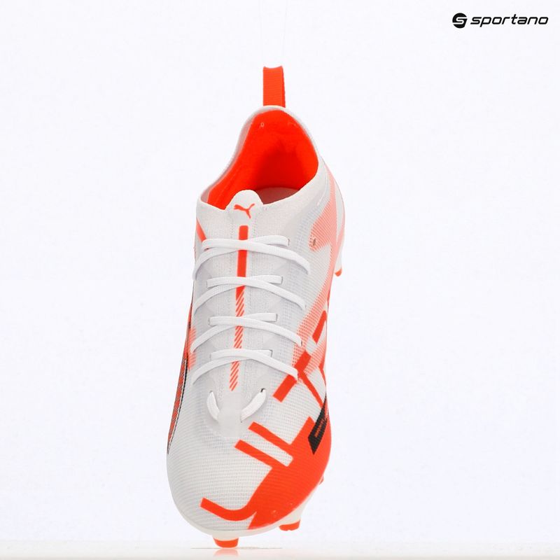 Кросівки футбольні дитячі PUMA Ultra 5 Pro FG/AG Jr puma white/puma black/glowing red 9