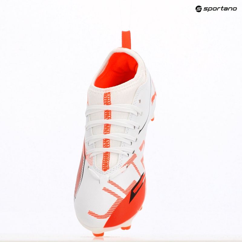 Кросівки футбольні дитячі PUMA Ultra 5 Match FG/AG Jr puma white/puma black/glowing red 9