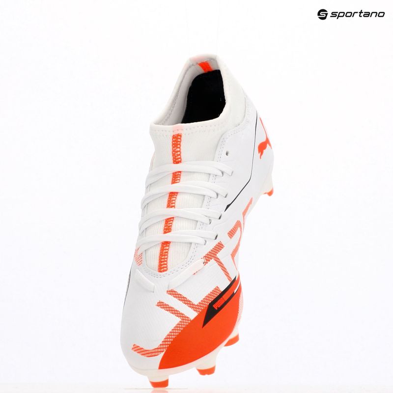 Кросівки футбольні чоловічі PUMA Ultra 5 Play+ FG/AG puma white/puma black/glowing red 9
