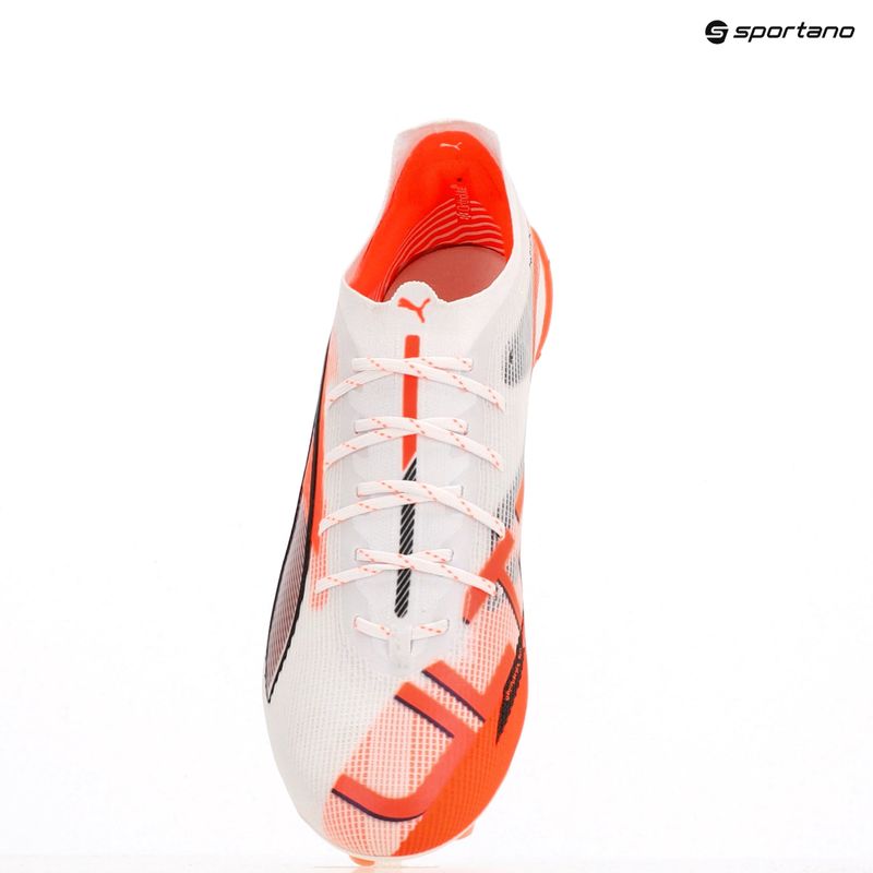 Кросівки футбольні чоловічі PUMA Ultra 5 Ultimate FG puma white/puma black/glowing red 12