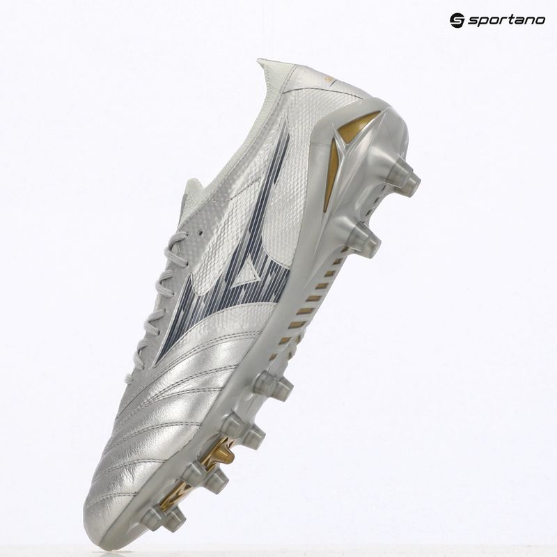 Кросівки футбольні чоловічі Mizuno Morelia Neo IV β Elite Md galaxy silver/8605C/Cool gray 3c 9