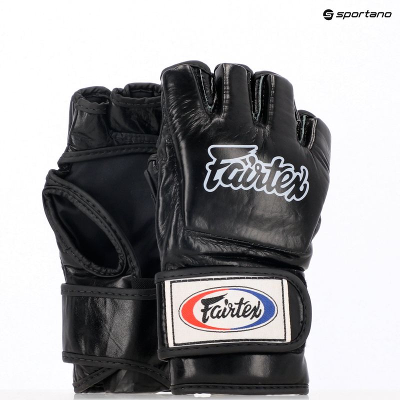 Рукавички ММА Fairtex "Open Thumb Loop" чорні з відкритою петлею для великого пальця 8
