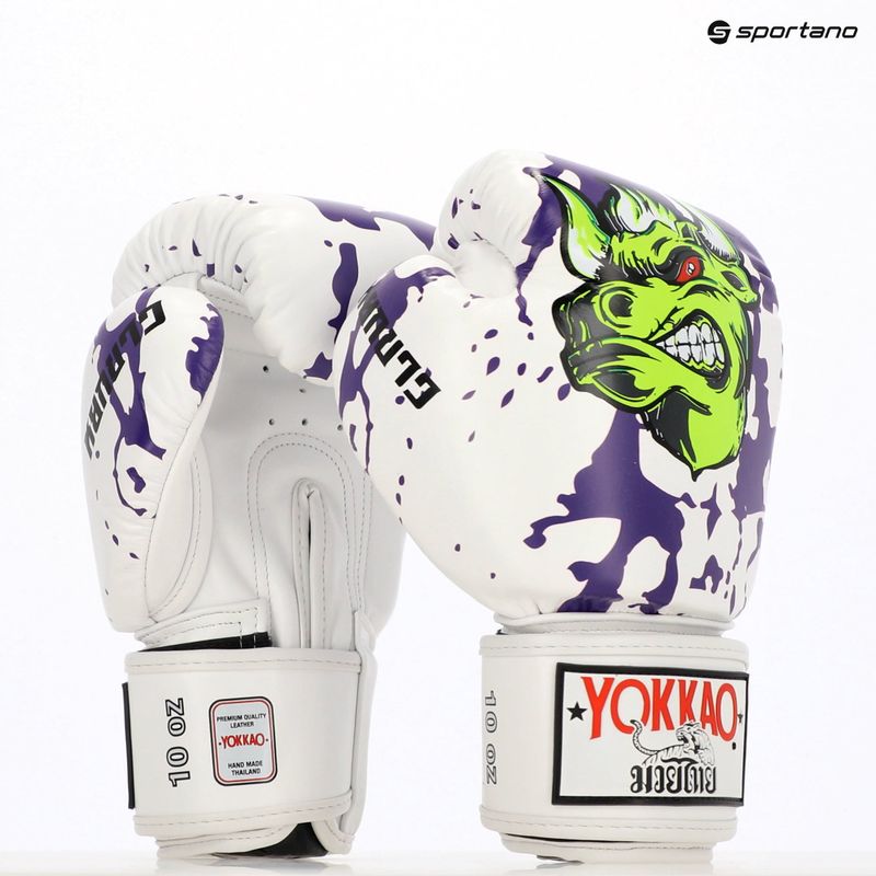 Рукавиці боксерські чоловічі YOKKAO Angry Bull white 12