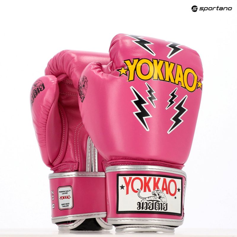 Рукавиці боксерські чоловічі YOKKAO Stadium fuchsia 8