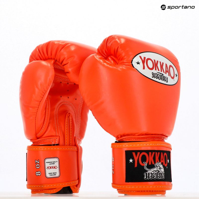 Рукавиці боксерські чоловічі YOKKAO Matrix orange ibis 8