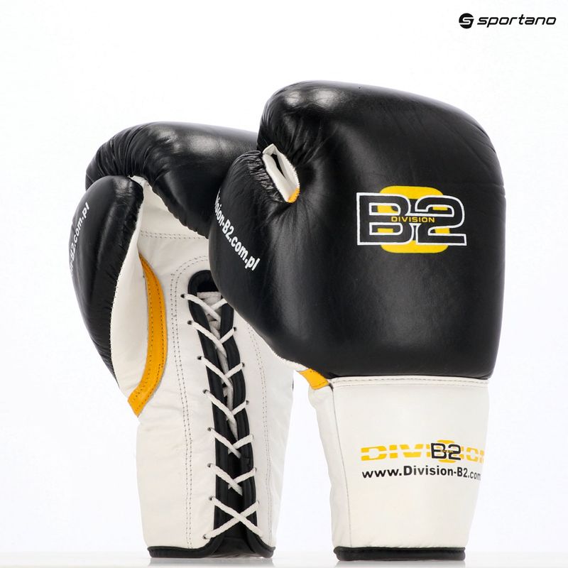 Боксерські рукавички DIVISION B-2 DIV-PFG1500 Pro 3-Layer Foam чорні/білі 8