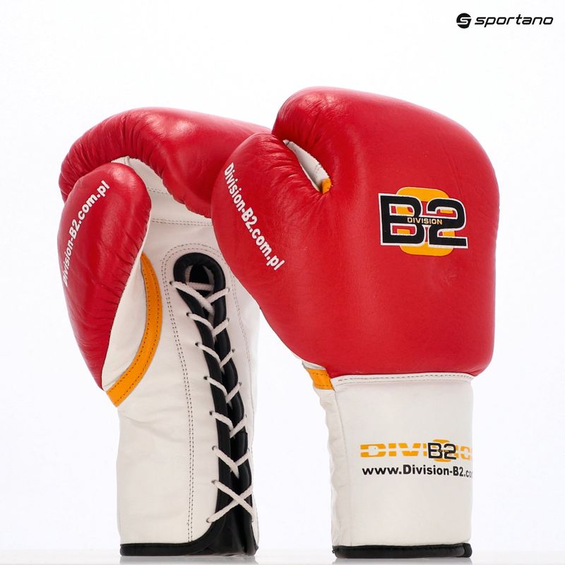 Боксерські рукавички DIVISION B-2 DIV-PFG1500 Pro 3-Layer Foam червоні/білі 8